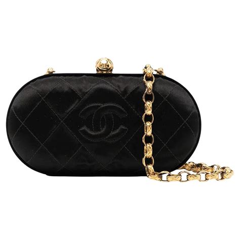 chanel black clutch sale|Chanel vintage clutch with chain.